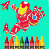 coloring hero of the iron robot