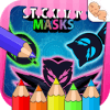 supre masks coloring book 2018