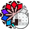 Mandala Pixel Art - Coloring By Number