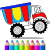 Kids Coloring Book - for Truck tractor