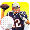 American Football Player Color By Number - Pixel
