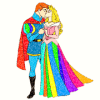 Princess Glitter Color by number : Adult Pixel Art