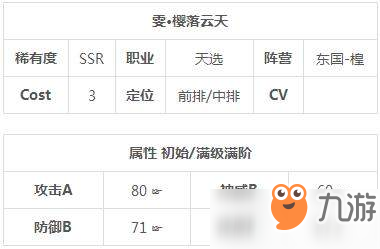 时之歌雯樱落云天最强阵容搭配分享_雯樱落云天介绍[图]