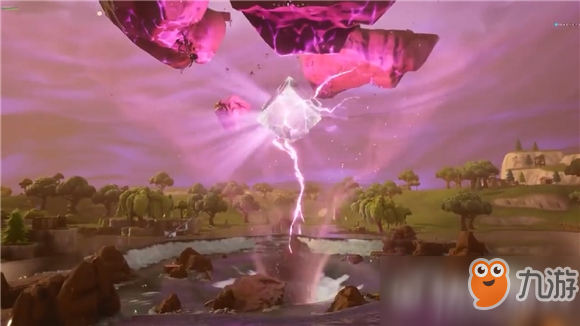 《堡垒之夜》紫色方块爆炸 玩家被吸入空间维度