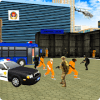 City Police Bus Prisoner Transport