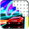 Racing Color By Number: Manga Car Pixel Art