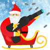 Santa Claus Shooting Snow Man