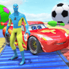 Superheroes Lightning car stunt racing buggy Games