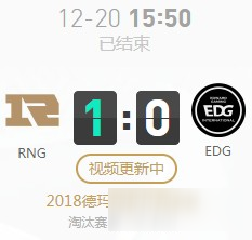 《LOL》2018德杯首日RNG vs EDG战况