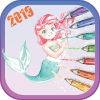 Mermaid Princess -coloring page 2019