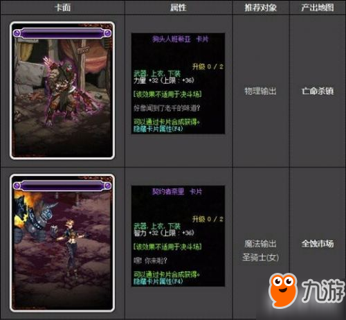 dnf95版本附魔卡片属性介绍 dnf95卡片附魔属性汇总