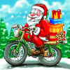 Virtual Santa Bike Snow Christmas Gift Deliver Man