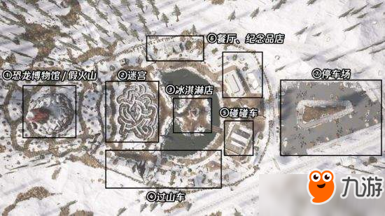 絕地求生大逃殺雪地地圖恐龍公園打法攻略分享