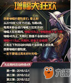 DNF12月增幅大狂歡分別是哪些時間-增幅Buff開放時間一覽