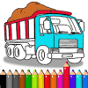 Truck Tractor Coloring Page 2