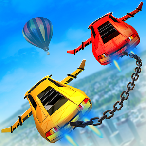 Impossible Flying Chained Car Games