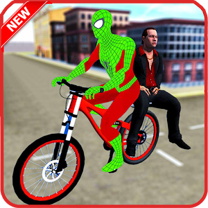 Spider Hero BMX Bicycle Taxi Driver