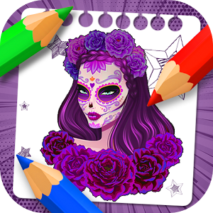 Sugar Skull coloring Mandala 2018