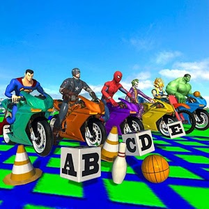 Super Heroes Downhill Stunts Racing