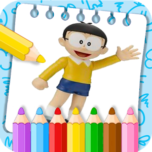 Learn to color Doramon Nobita