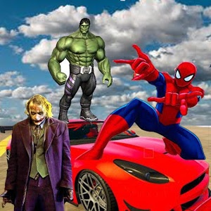 Superheroes Car Stunt Racing Game