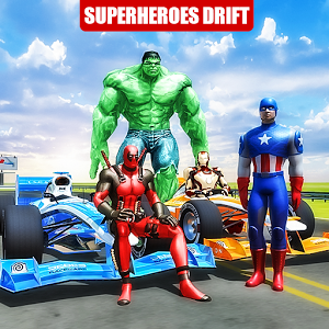 Superhero Tricky Car Stunts and Drift Rider