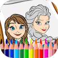 coloriage de la reine des neiges免费下载