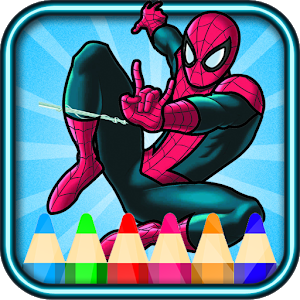 super heroes coloring Spider of Man fans