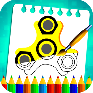 Fidget Spinner Coloring Book Pages