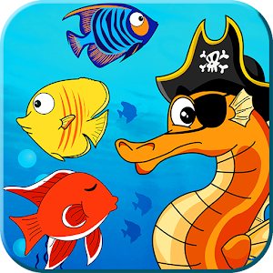 Pirate Seahorse match 3 - find the treasure