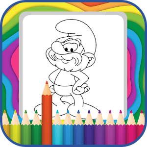 Cartoon Smurf Colouring