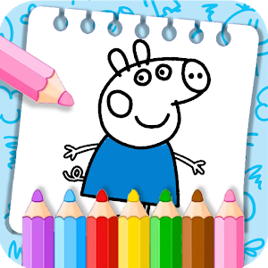 Learn to color Pink Pig
