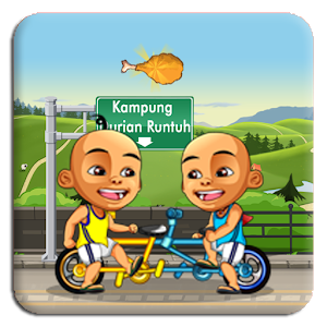 Little Twin Boys Upin-Ipin Bike Dash