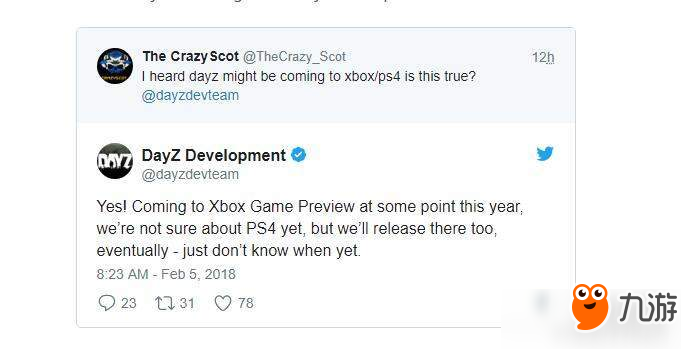 《DayZ》Xbox One版将于今年发售 PS4版时间尚未确定