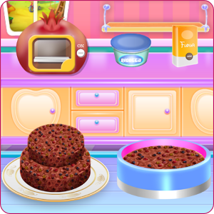 Fruit Chocolate Cake Cooking