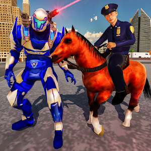 Russian Police Horse Robot Cop - Crime City Wars