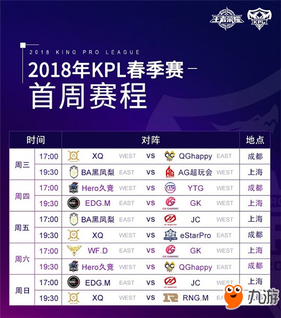 王者荣耀KPL春季赛赛程公布 KPL春季赛门票明日开售