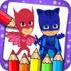 coloring PJ heroes Masks game如何升级版本