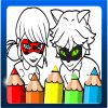 Coloring Book for Ladybug miracul & Cat Noir官方版免费下载