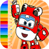 Super Wings Coloring Page绿色版下载