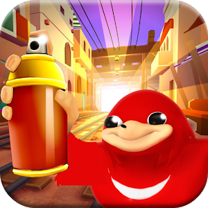 Subway Ugandan Knuckles Battle Run