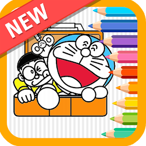Coloring Nobita-Doraemon For Kids 2018