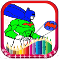 coloring bat hero man coloring pages for kids中文版下载