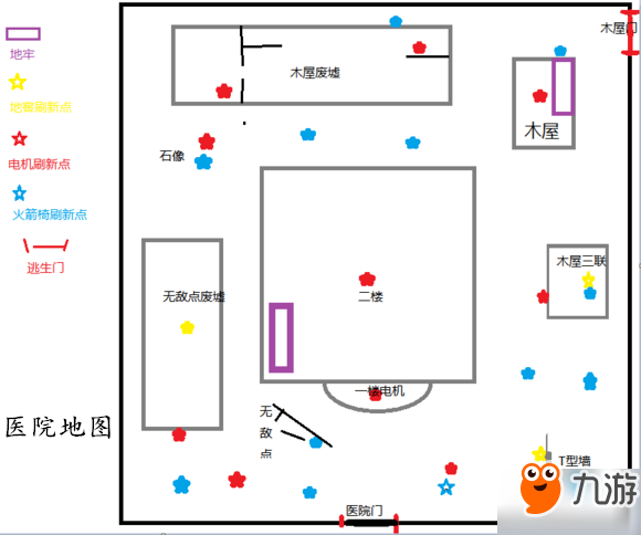 第五人格地图平面图大全：军工厂地图 医院地图 教堂地图