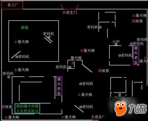 第五人格逃生门在哪 工厂医院红教堂逃生门位置