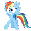 Pixel art Coloring by numbers for little pony