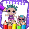 coloring lol surprise princesses doll's