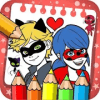 coloring miraculo ladybug and cat noir fan