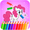 Coloring pony unicorn game