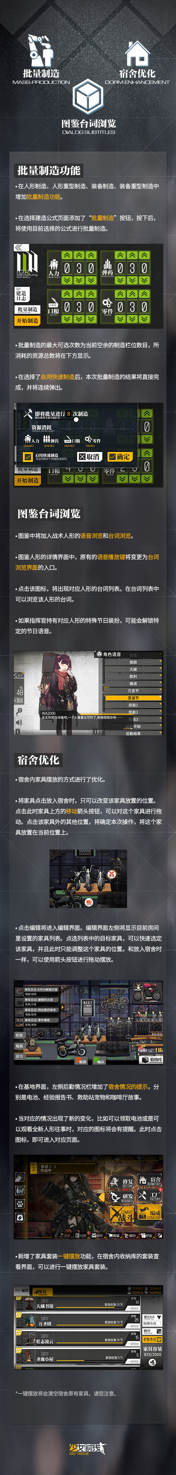 《少女前線》新功能說明圖鑒